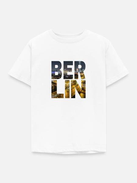 Berlin bei Nacht - Kinder T-Shirt - Weiß