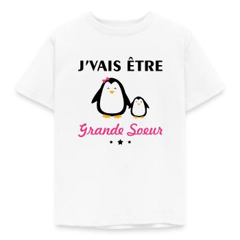 Je vais être grande soeur, bientôt grande-soeur - T-shirt Enfant - blanc - Devant - AI Model Kid Male (0cm)