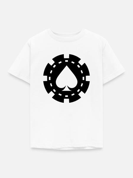 Poker-Chip - Kinder T-Shirt - Weiß