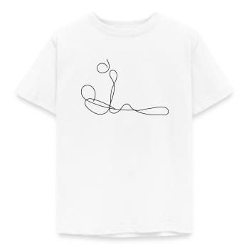 Footballeur Fine Line Art - T-shirt Enfant - blanc - Devant - AI Model Kid Male (0cm)