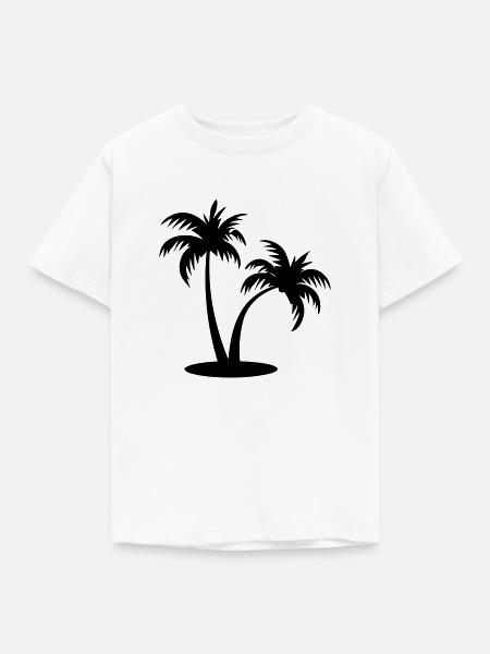 Palme - Kinder T-Shirt - Weiß