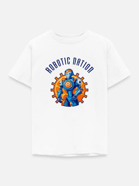 Roboter-Nation - Kinder T-Shirt - Weiß