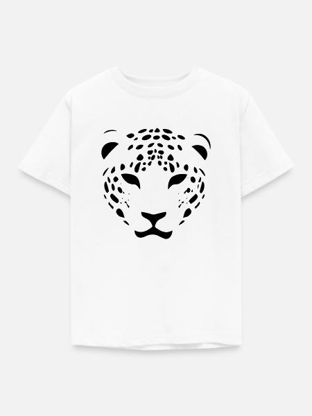 Leopard - Kinder T-Shirt - Weiß