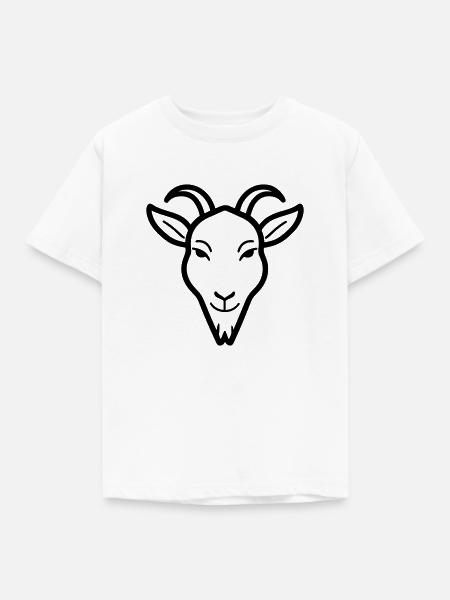Ziegenbock - Kinder T-Shirt - Weiß