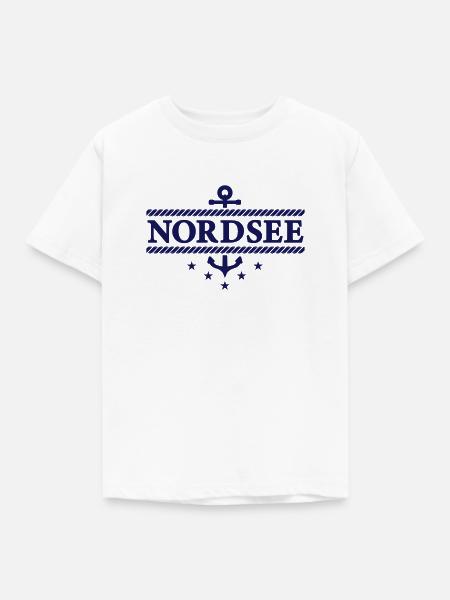 Nordsee mit Anker - Kinder T-Shirt - Weiß