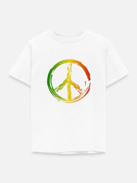 Peace Symbol - Kinder T-Shirt - Weiß