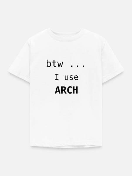 I use Arch schwarz - Linux System - Kinder T-Shirt - Weiß