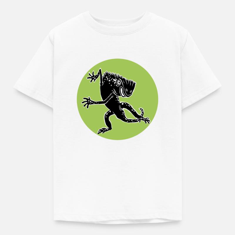 dancing lizard - Kids' T-Shirt - white