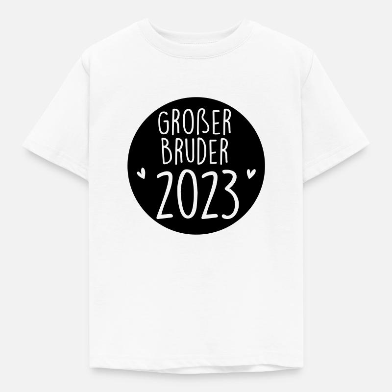 Großer Bruder 2023 - Kinder T-Shirt - Weiß