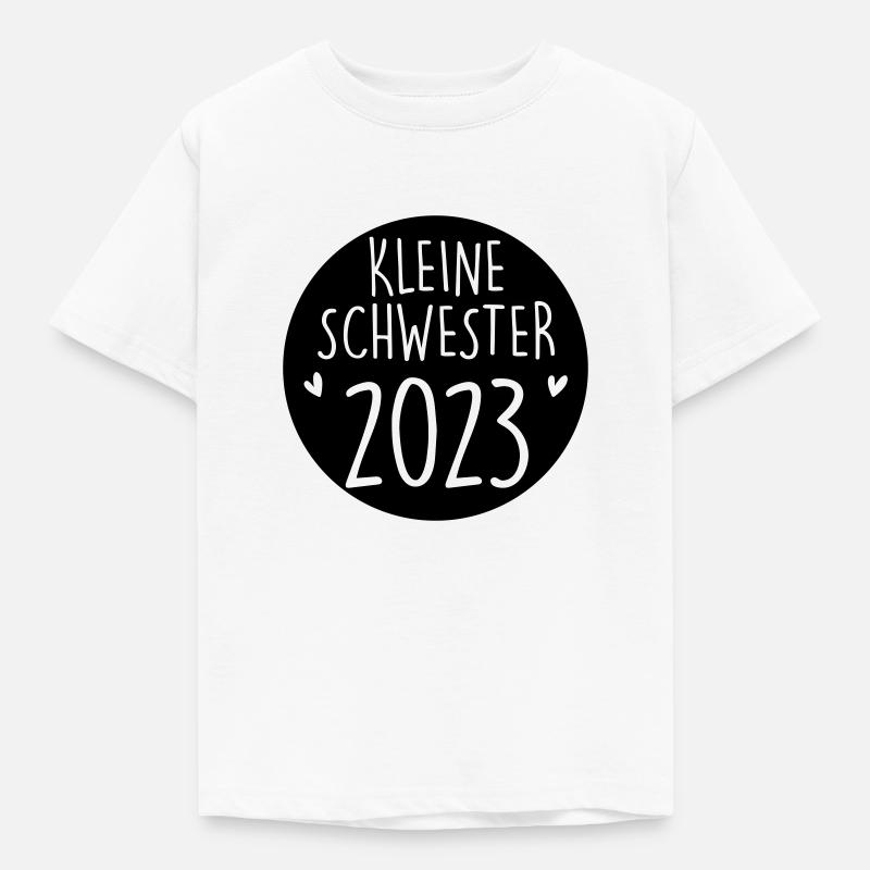 Kleine Schwester 2023 - Kinder T-Shirt - Weiß
