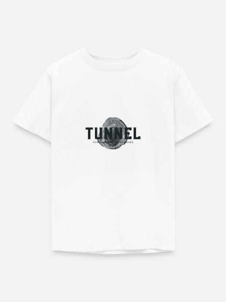 TUNNEL - Kinder T-Shirt - Weiß