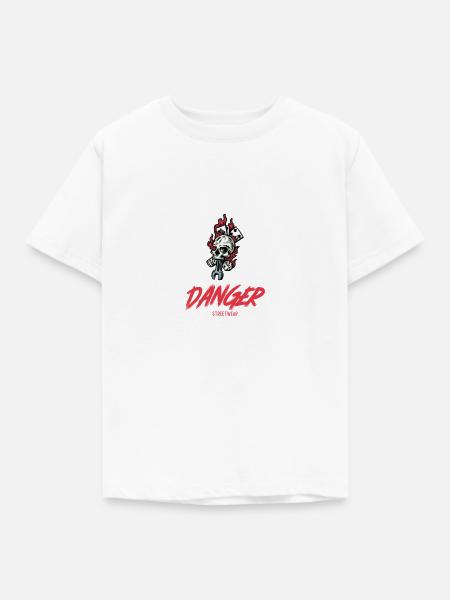 DANGER - Kinder T-Shirt - Weiß