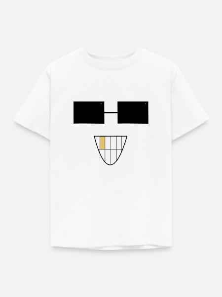 Lächeln mit Sonnenbrille - Kinder T-Shirt - Weiß
