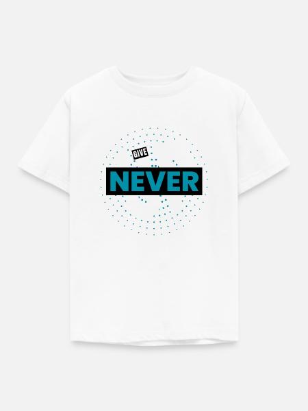 Never! - Kinder T-Shirt - Weiß