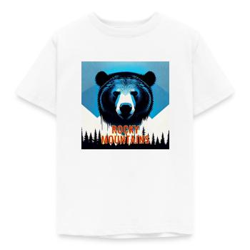 Ours dans les montagnes - T-shirt Enfant - blanc - Devant - AI Model Kid Male (0cm)