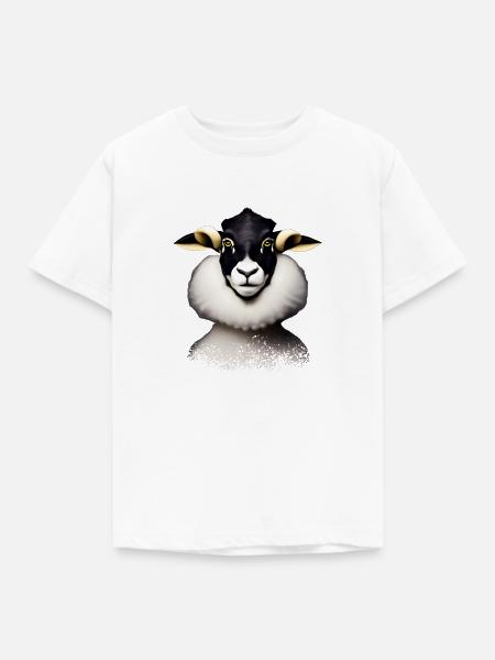 Modisches Schaf - Kinder T-Shirt - Weiß