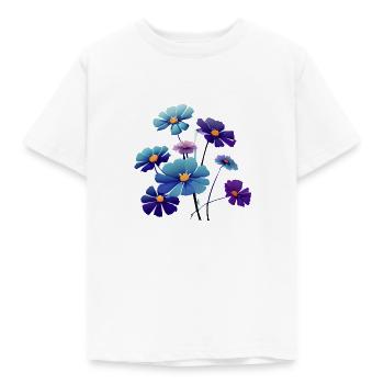 Blumen Blumenstrauß Garten Floristik Gärtnerei - Kinder T-Shirt - Weiß - Vorne - AI Model Kid Male (0cm)