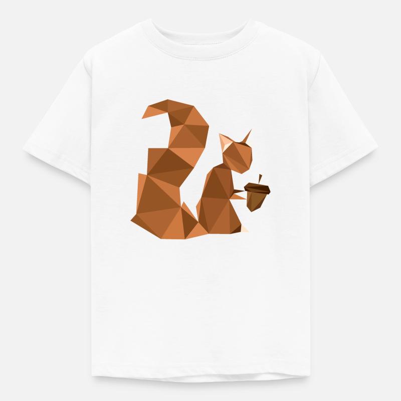 Triangular squirrel - Kids' T-Shirt - white