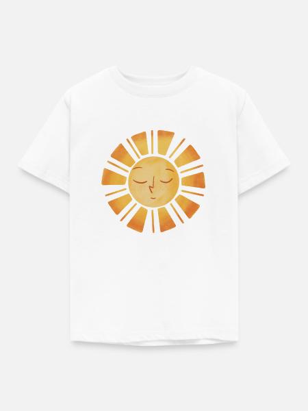 Sonne - Kinder T-Shirt - Weiß