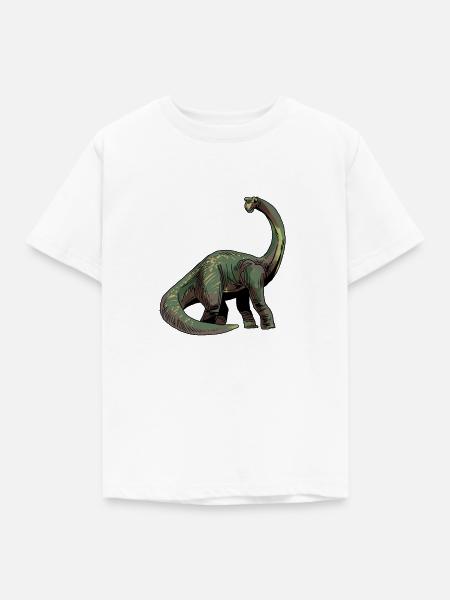 Brontosaurus - Kinder T-Shirt - Weiß
