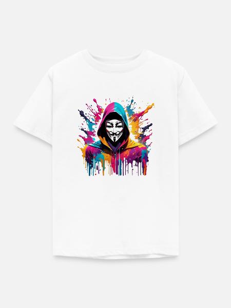 Anonymus - Kinder T-Shirt - Weiß