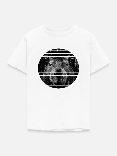 Capybara Porträt Wasserschwein - Kinder T-Shirt - Weiß