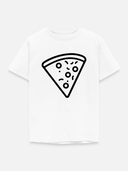 Pizzastück - Kinder T-Shirt - Weiß