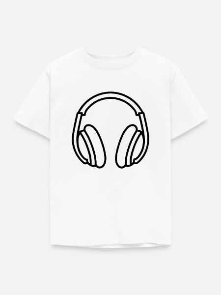Gaming-Headset - Kinder T-Shirt - Weiß