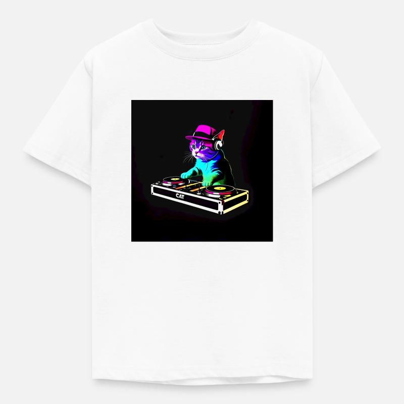 DJ Chat Scratch - Kids' T-Shirt - white