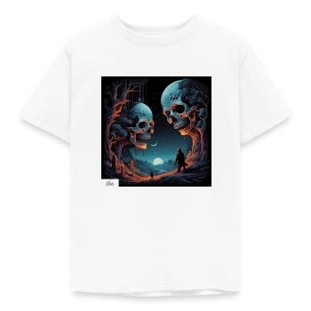 Crâne fantaisie paysage onirique - T-shirt Enfant - blanc - Devant - AI Model Kid Male (0cm)