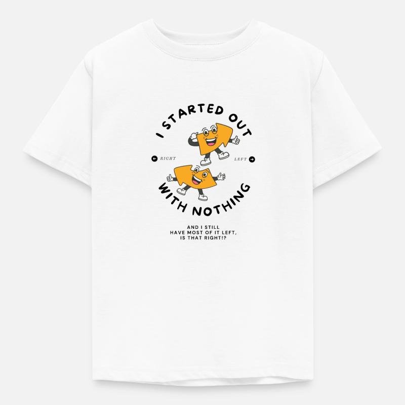 Nichts links oder rechts Karikatur - Kinder T-Shirt - Weiß