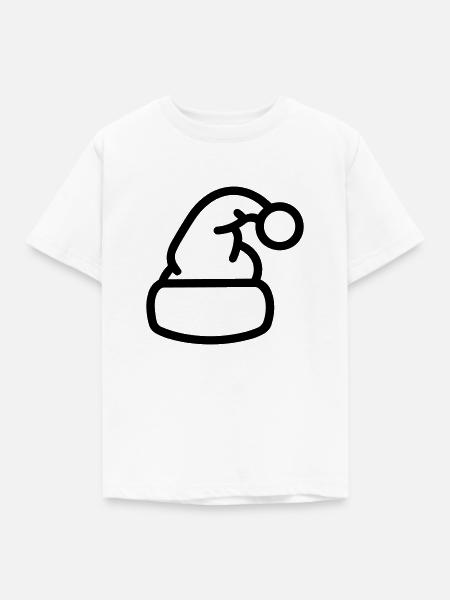 Weihnachtsmütze - Kinder T-Shirt - Weiß
