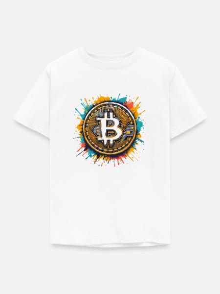 Bitcoin - Krypto Währung - Crypto - Kinder T-Shirt - Weiß