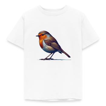 Rotkehlchen - Kinder T-Shirt - Weiß - Vorne - AI Model Kid Male (0cm)