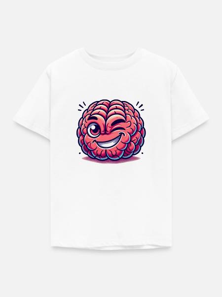 Intelligentes Gehirn - Kinder T-Shirt - Weiß