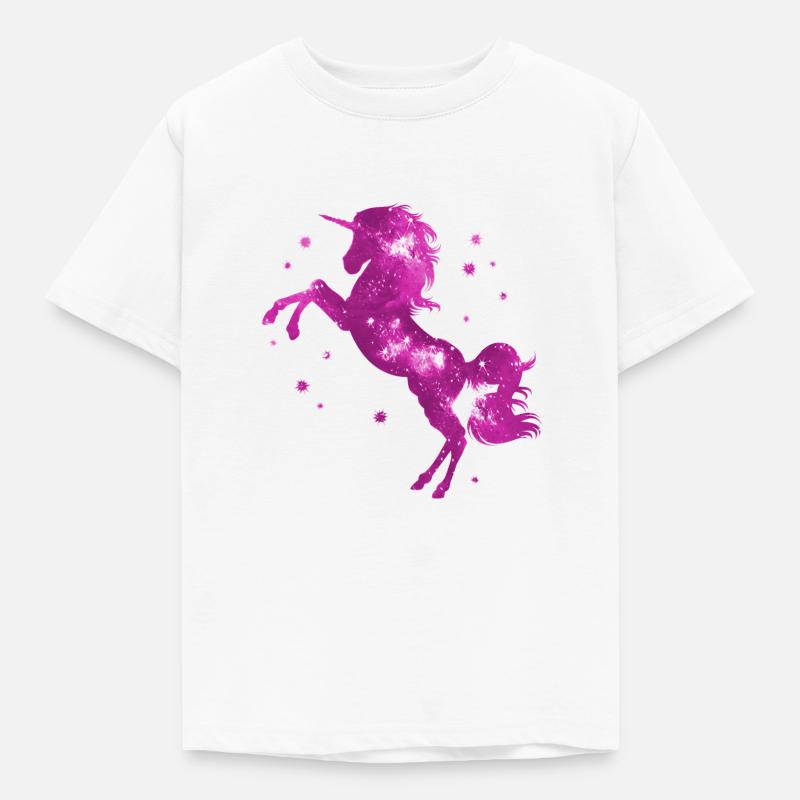 Einhorn Rosa - Kinder T-Shirt - Weiß