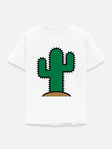 Kaktus - Kinder T-Shirt - Weiß