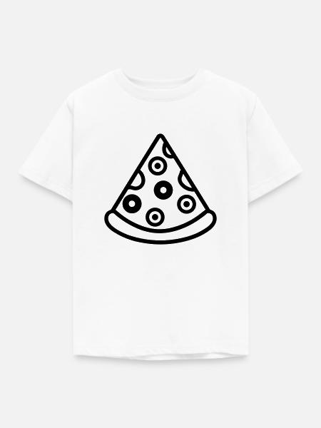 Pizzastück - Kinder T-Shirt - Weiß