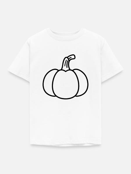 Kürbis - Kinder T-Shirt - Weiß