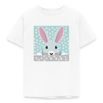 Schneehase II - Kinder T-Shirt - Weiß - Vorne - AI Model Kid Male (0cm)