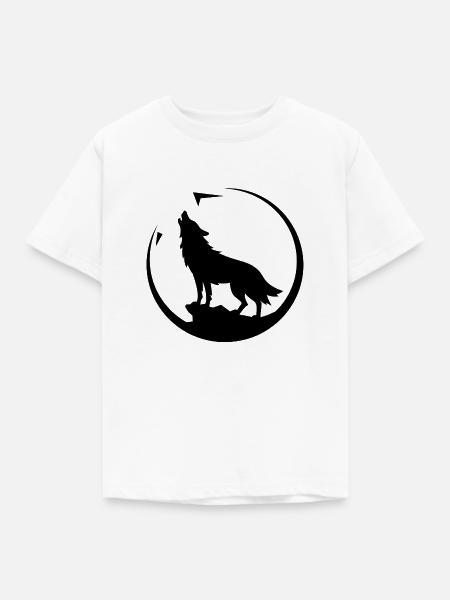 Wolf - Naturschutz - Kinder T-Shirt - Weiß