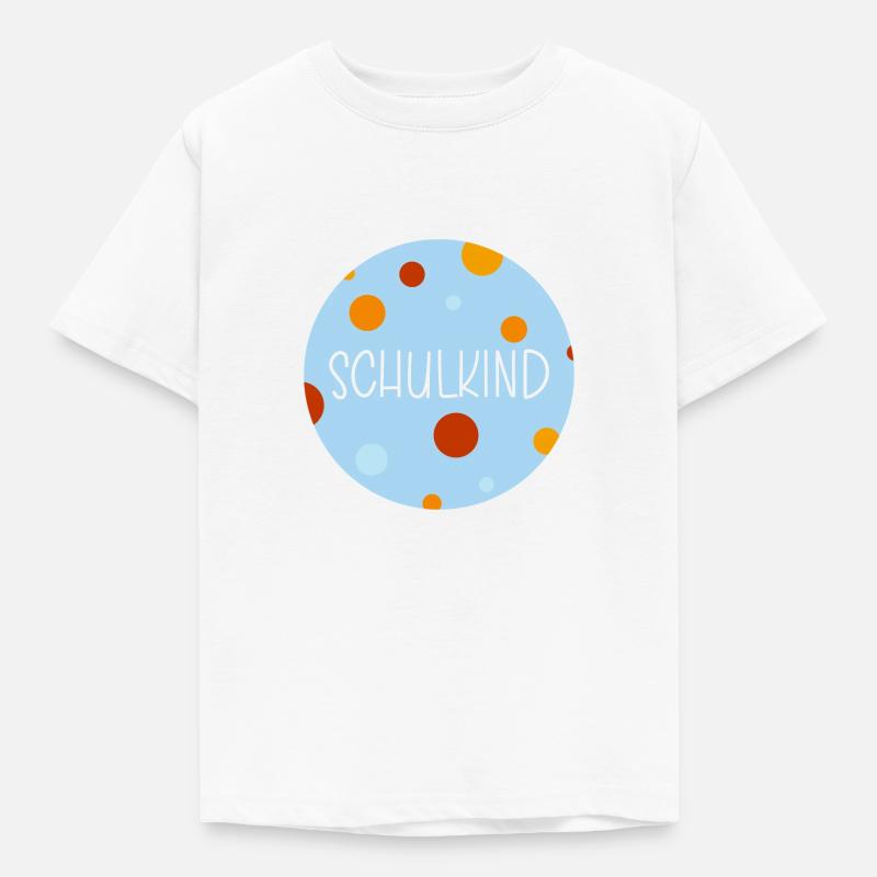 Schulkind - hellblau rote Version - Kinder T-Shirt - Weiß