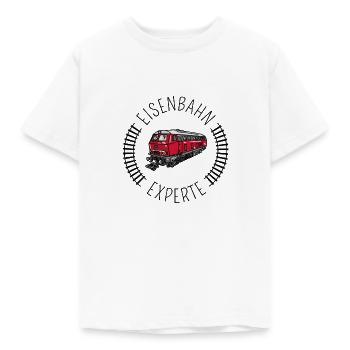 Motif de train Expert en chemin de fer avec des rails - T-shirt Enfant - blanc - Devant - AI Model Kid Male (0cm)