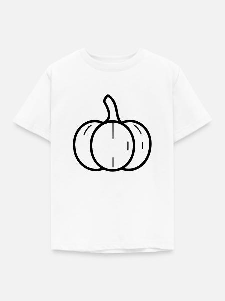 Kürbis - Kinder T-Shirt - Weiß