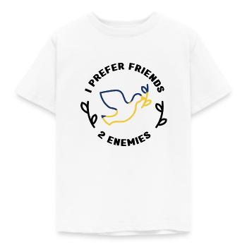 I PREFER FRIENDS - Kids' T-Shirt - white - Front - AI Model Kid Male (0cm)