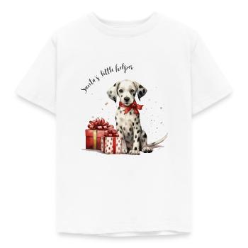Tierische Weihnachten | Dalmatiner Motiv - Kinder T-Shirt - Weiß - Vorne - AI Model Kid Male (0cm)