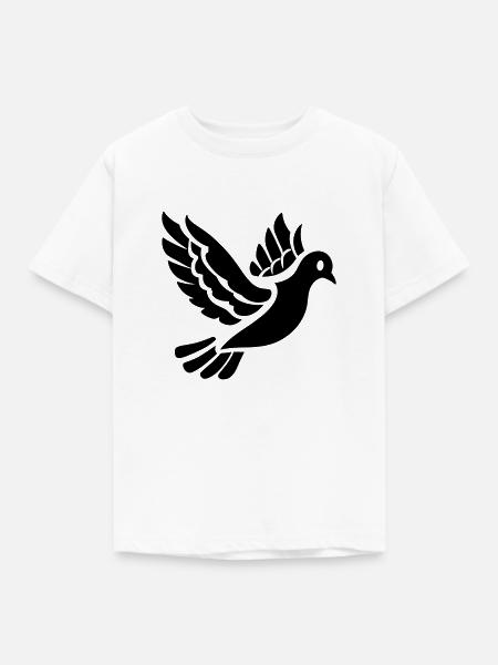 Taube - Kinder T-Shirt - Weiß