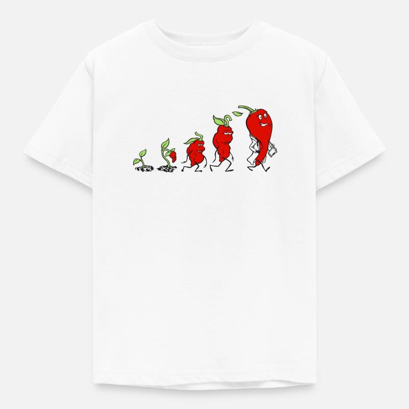 Chili evolution - Kids' T-Shirt - white