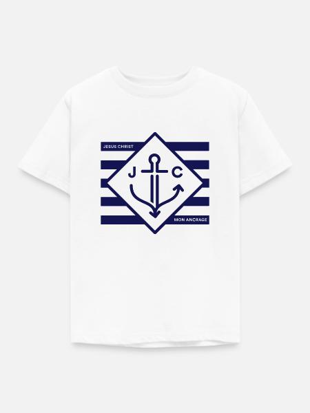 Jesus, mein Anker - Kinder T-Shirt - Weiß
