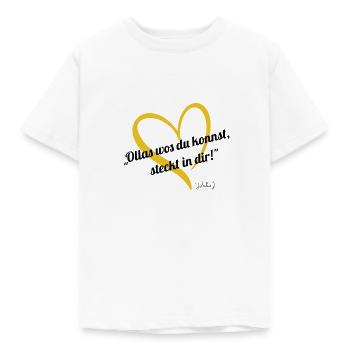 Ollas wos du kannst - Kinder T-Shirt - Weiß - Vorne - AI Model Kid Male (0cm)